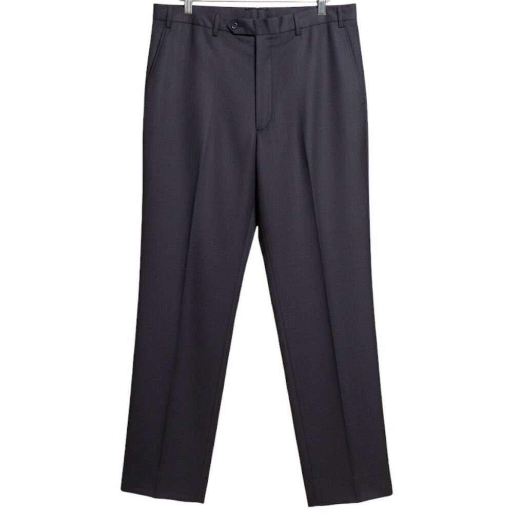 Canali Men's Wool Dress Pants 37x32 Slim Tapered Made in Italy